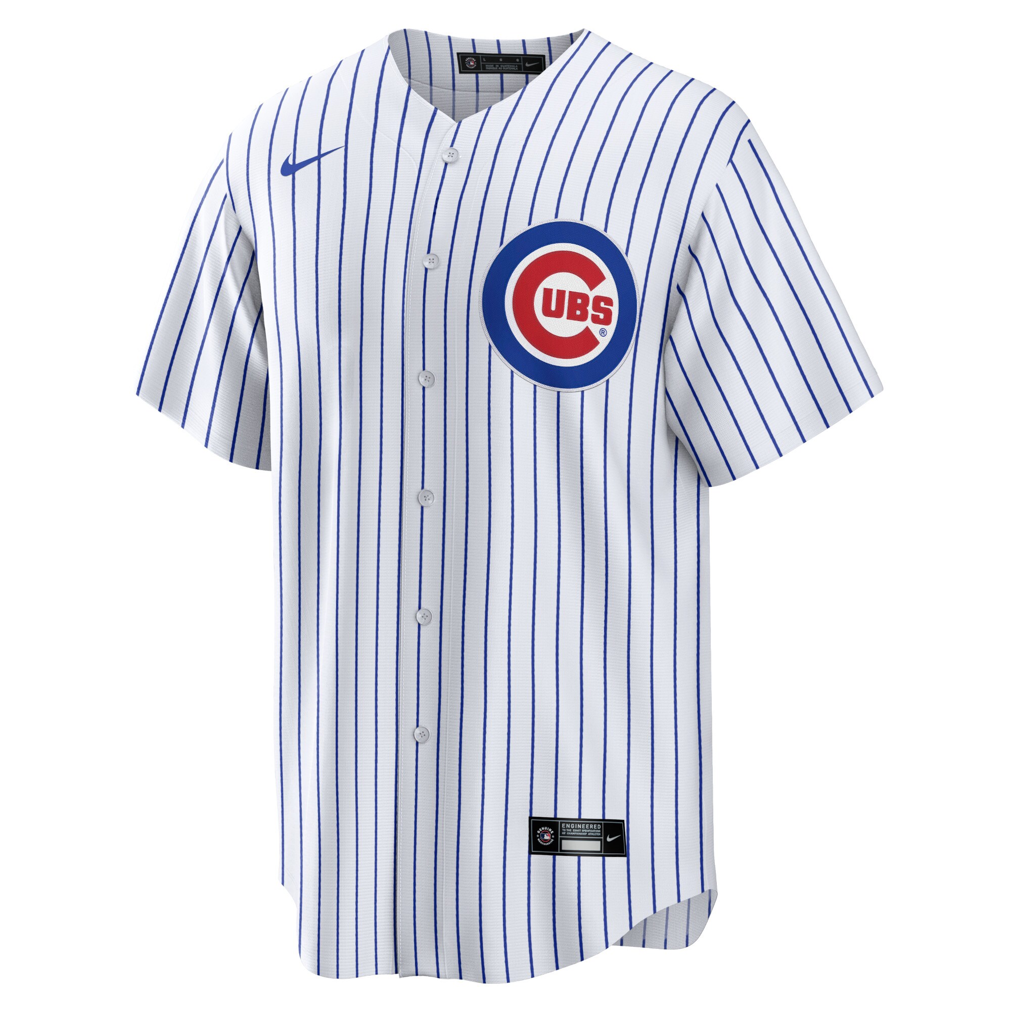 Alternative view of Men's Chicago Cubs Nico Hoerner White Player Baseball Jersey