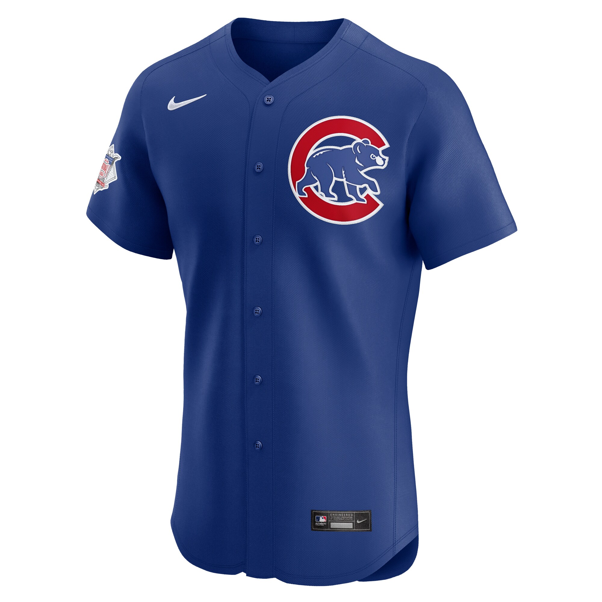 Alternative view of Men's Chicago Cubs Royal Alternate Vapor Premier Elite Patch Baseball Jersey