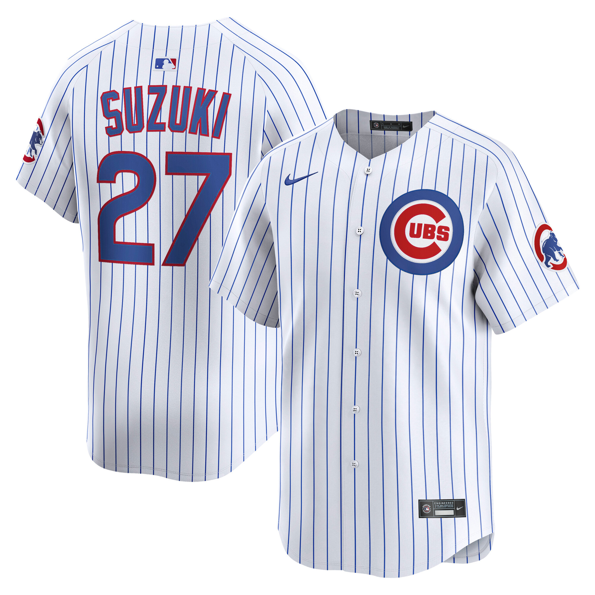 Men's Chicago Cubs Seiya Suzuki White Home Limited Player Baseball Jersey