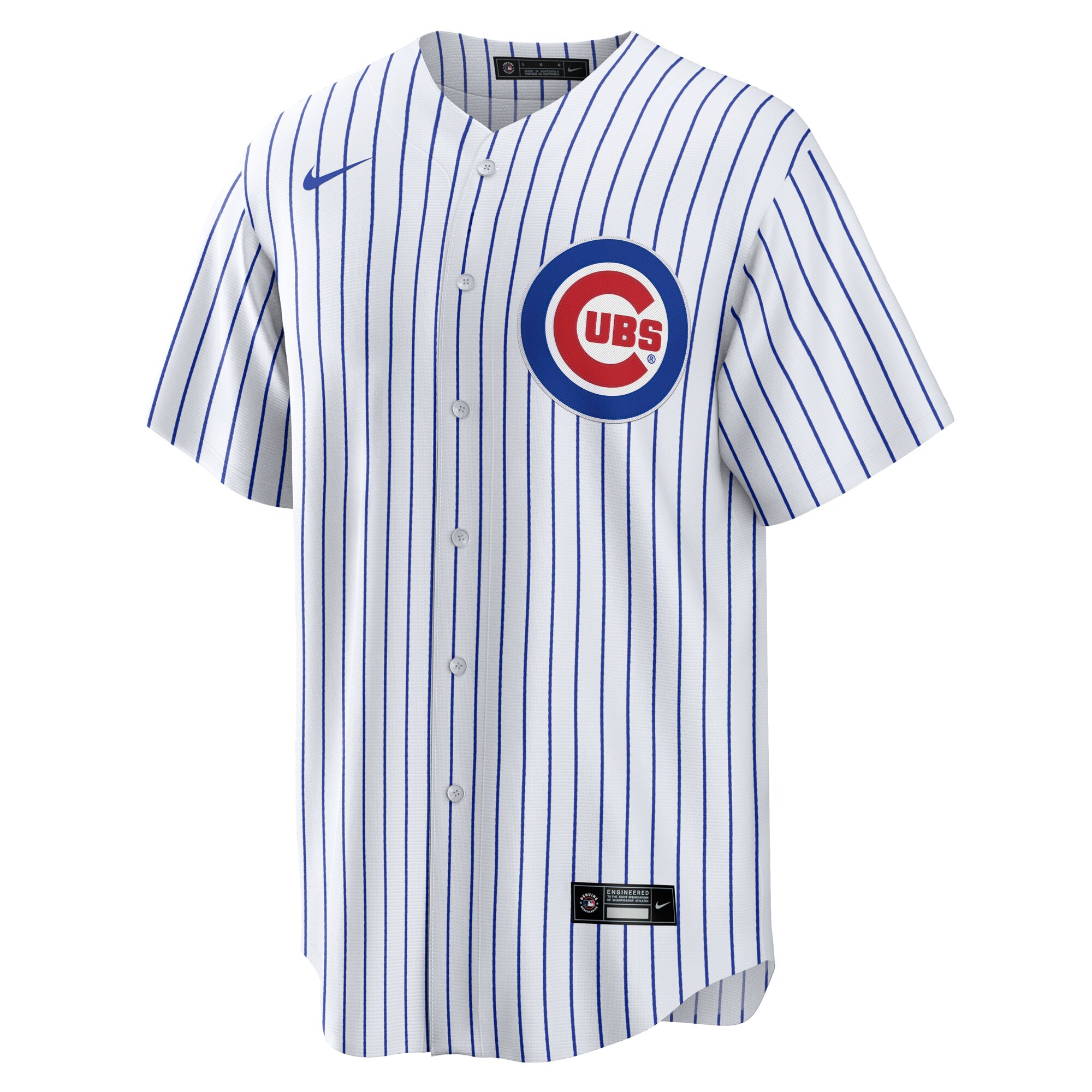 Alternative view of Men's Chicago Cubs White #1 Dad Home Baseball Jersey
