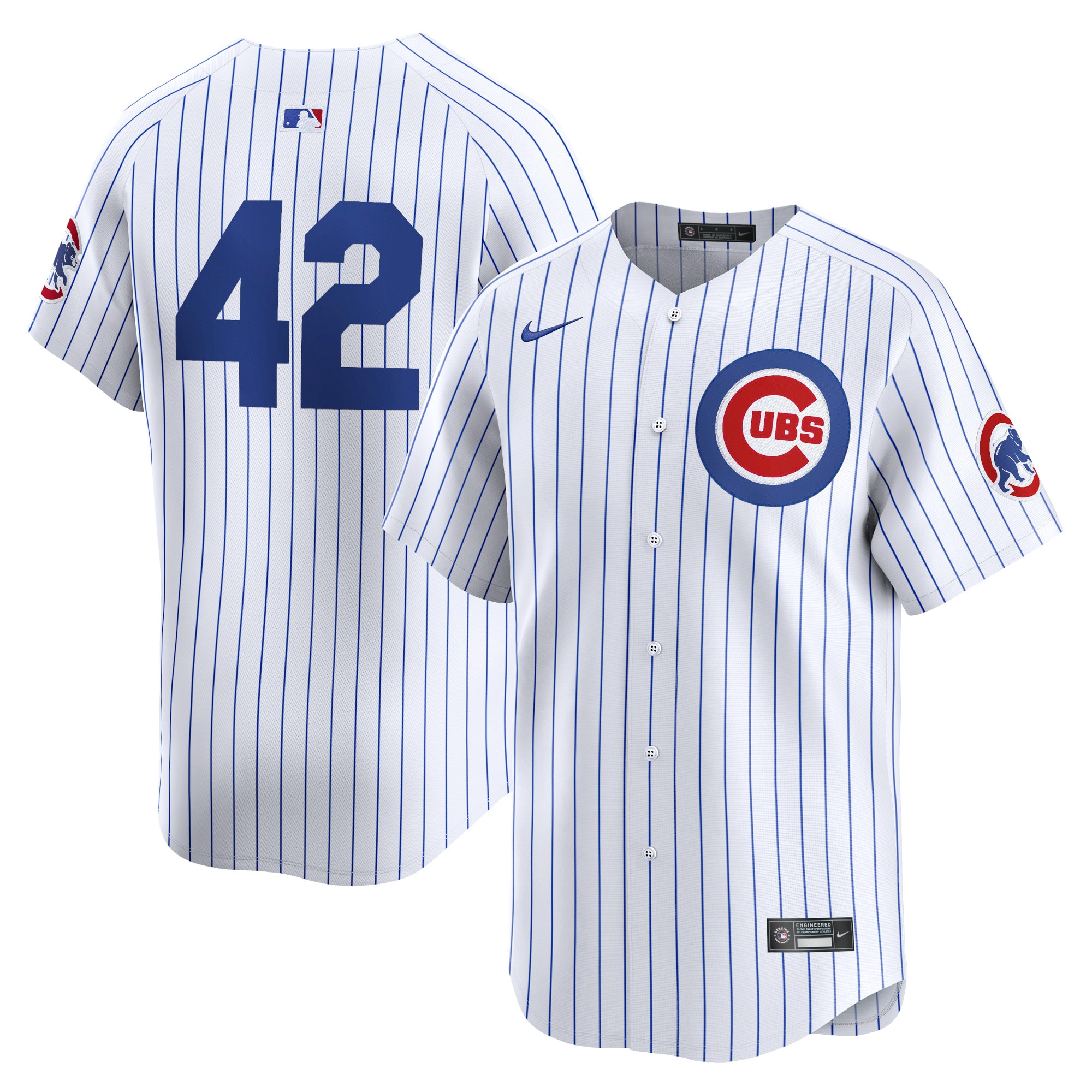 Men's Chicago Cubs White 2024 Jackie Robinson Day Home Limited Baseball Jersey
