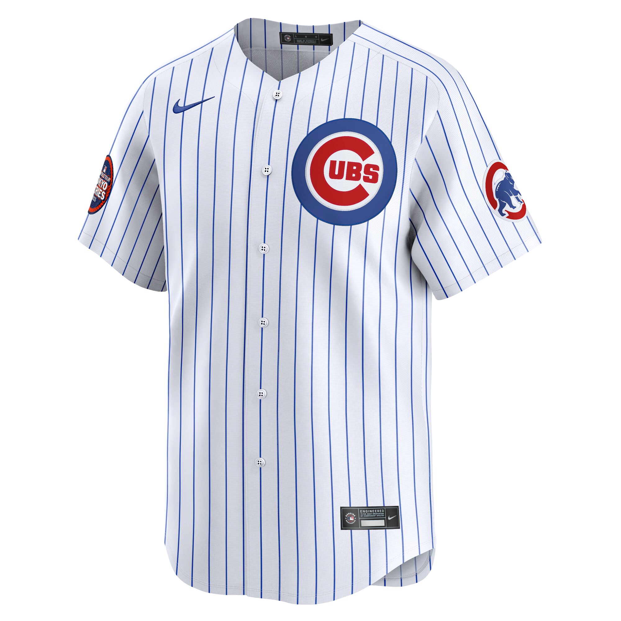 Alternative view of Men's Chicago Cubs White 2025 MLB World Tour: Tokyo Series Home Limited Baseball Jersey