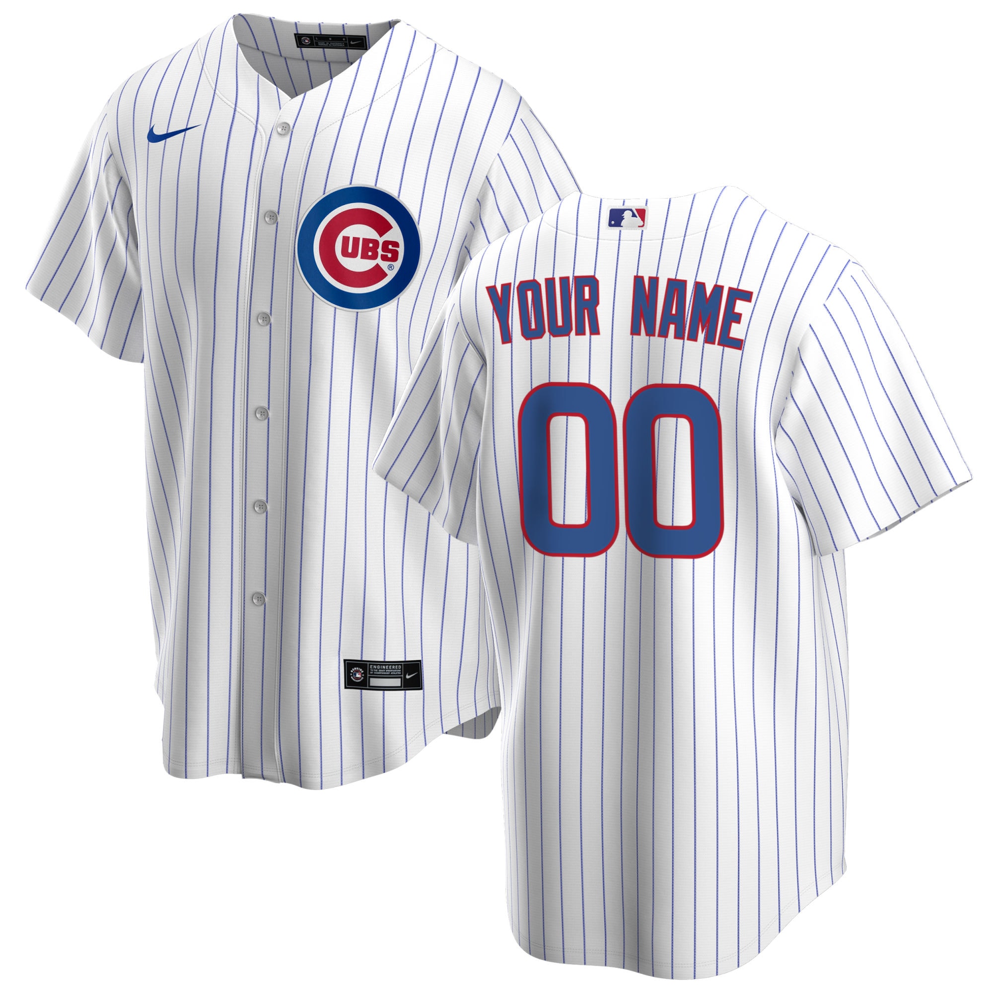 Men's Chicago Cubs White Home Custom Baseball Jersey