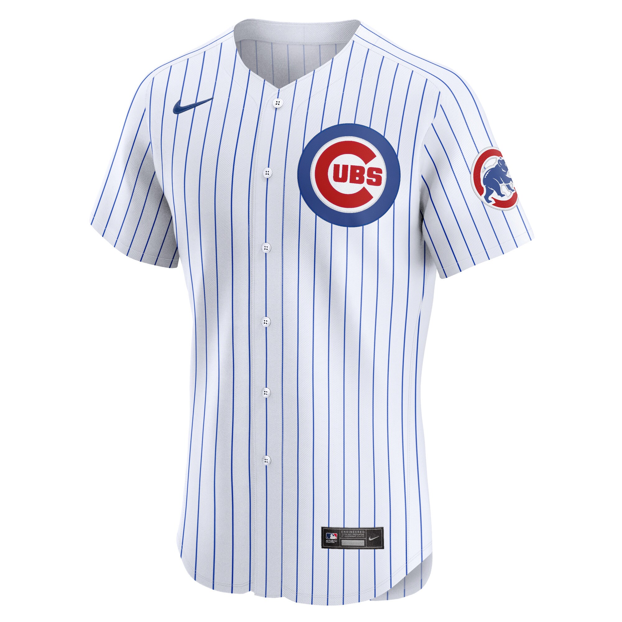 Alternative view of Men's Chicago Cubs White Home Elite Baseball Jersey