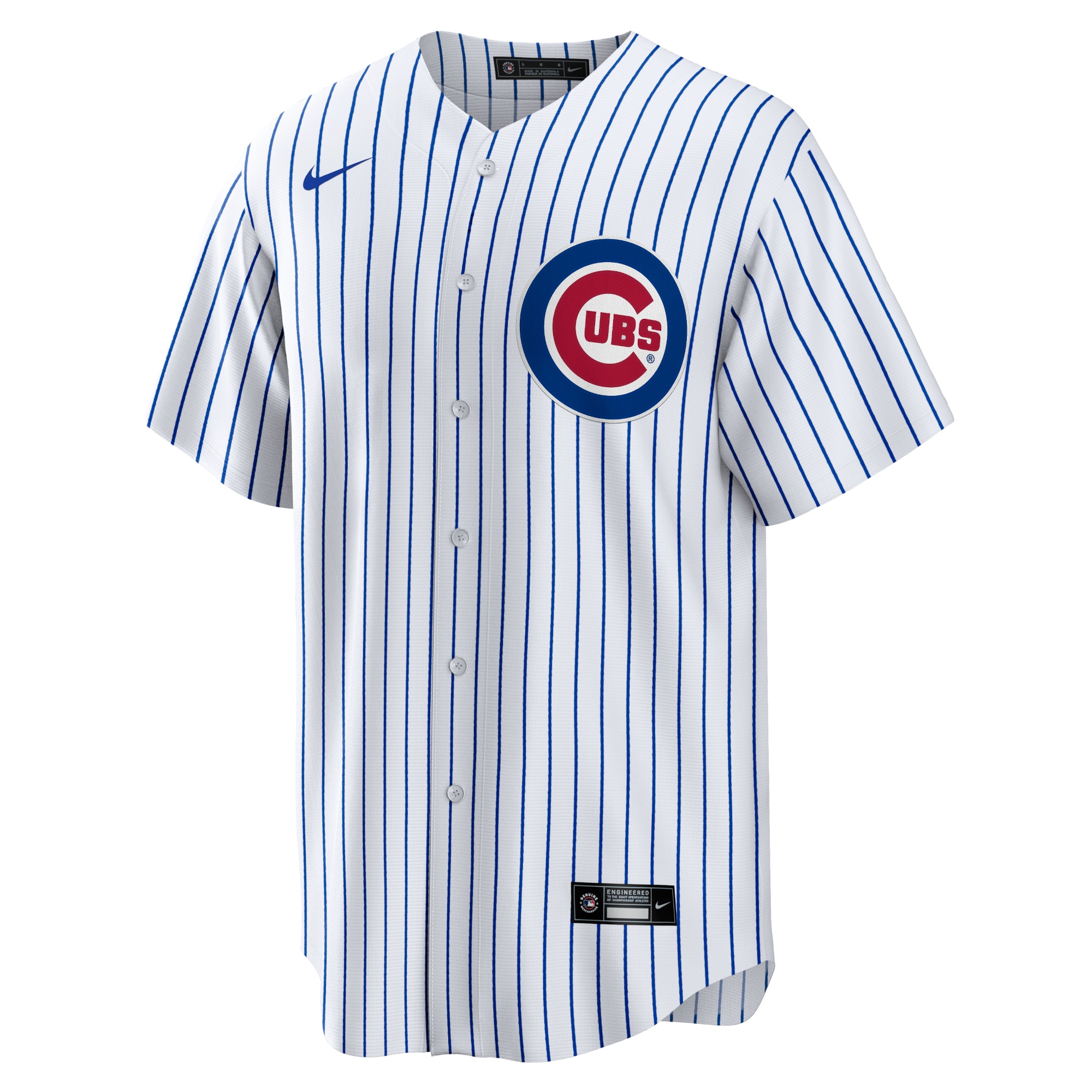 Alternative view of Men's Chicago Cubs White Home Team Baseball Jersey