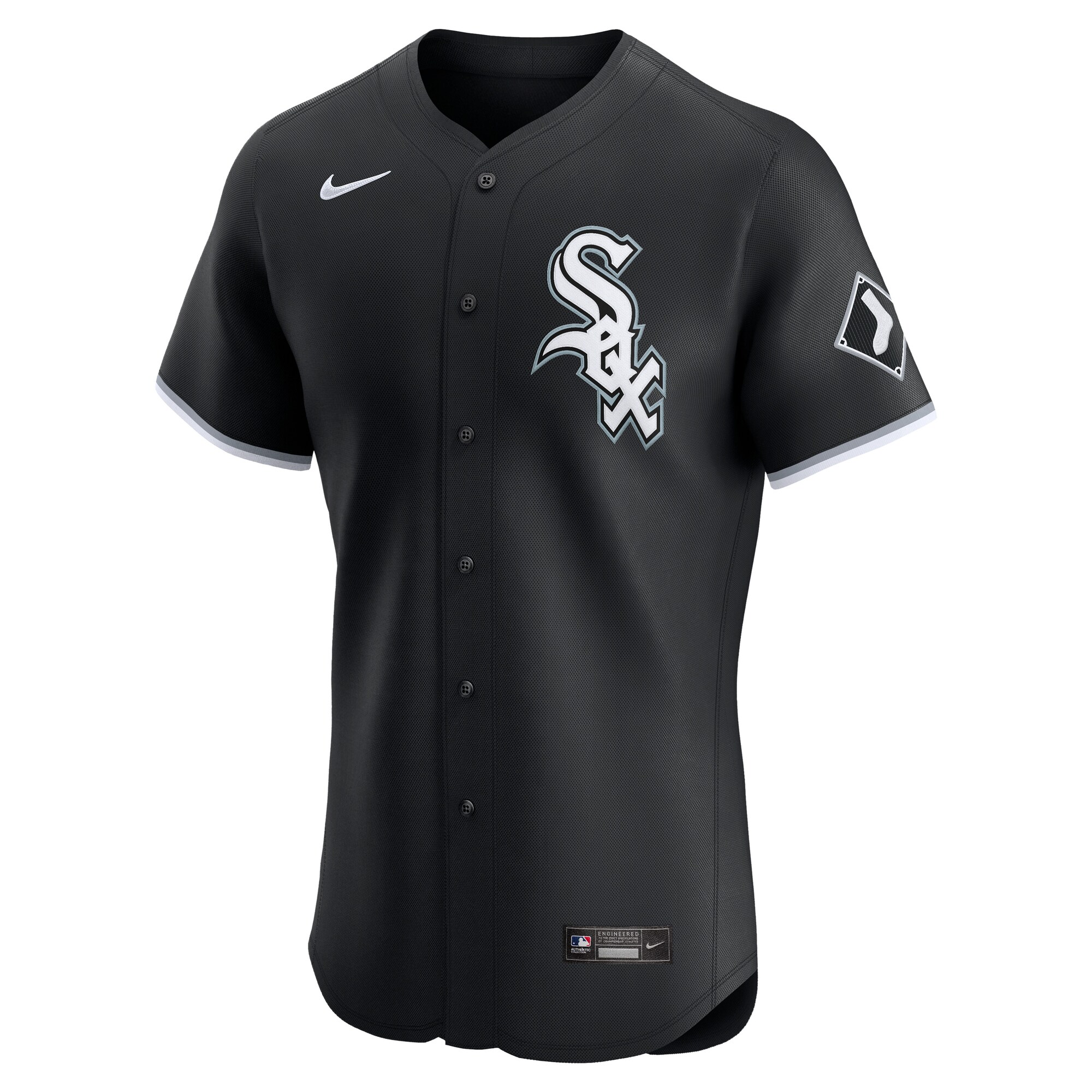 Alternative view of Men's Chicago White Sox Black Alternate Vapor Premier Elite Patch Jersey