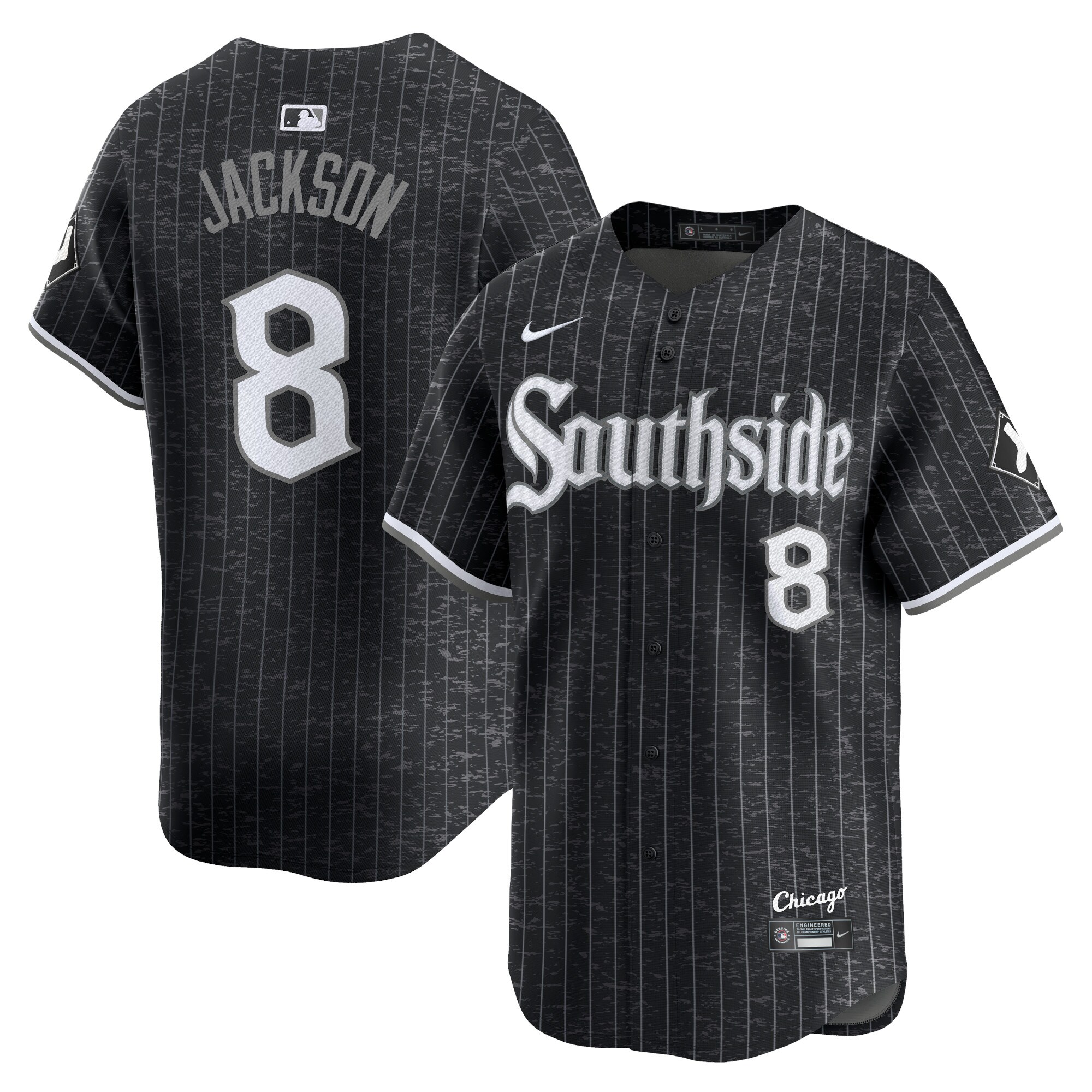 Men's Chicago White Sox Bo Jackson Black City Connect Retired Player Jersey