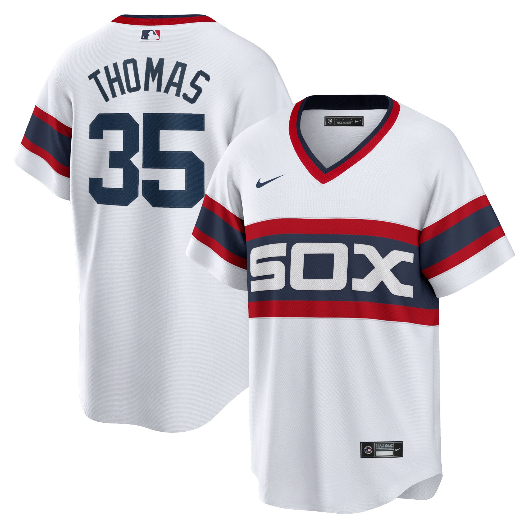 Men's Chicago White Sox Frank Thomas White Home Cooperstown Collection Player Baseball Jersey