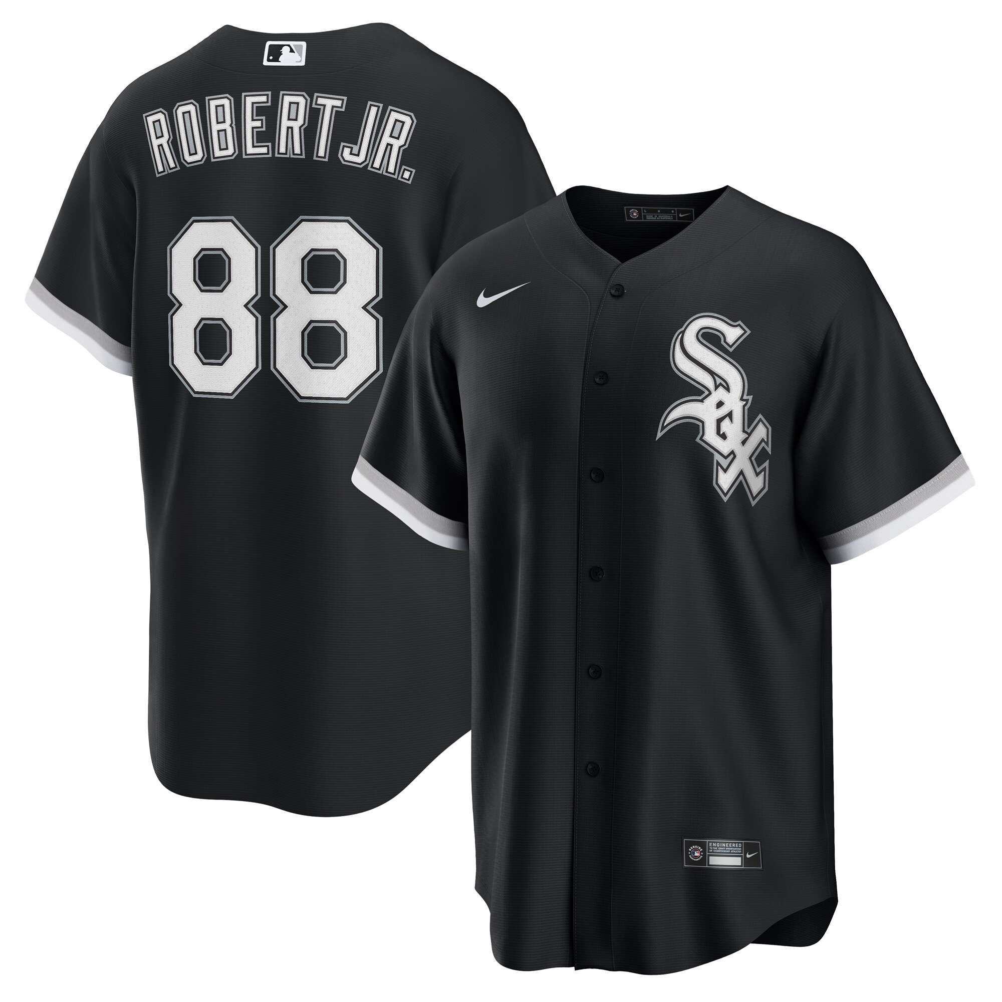 Men's Chicago White Sox Luis Robert Jr. Black Alternate Player Baseball Jersey