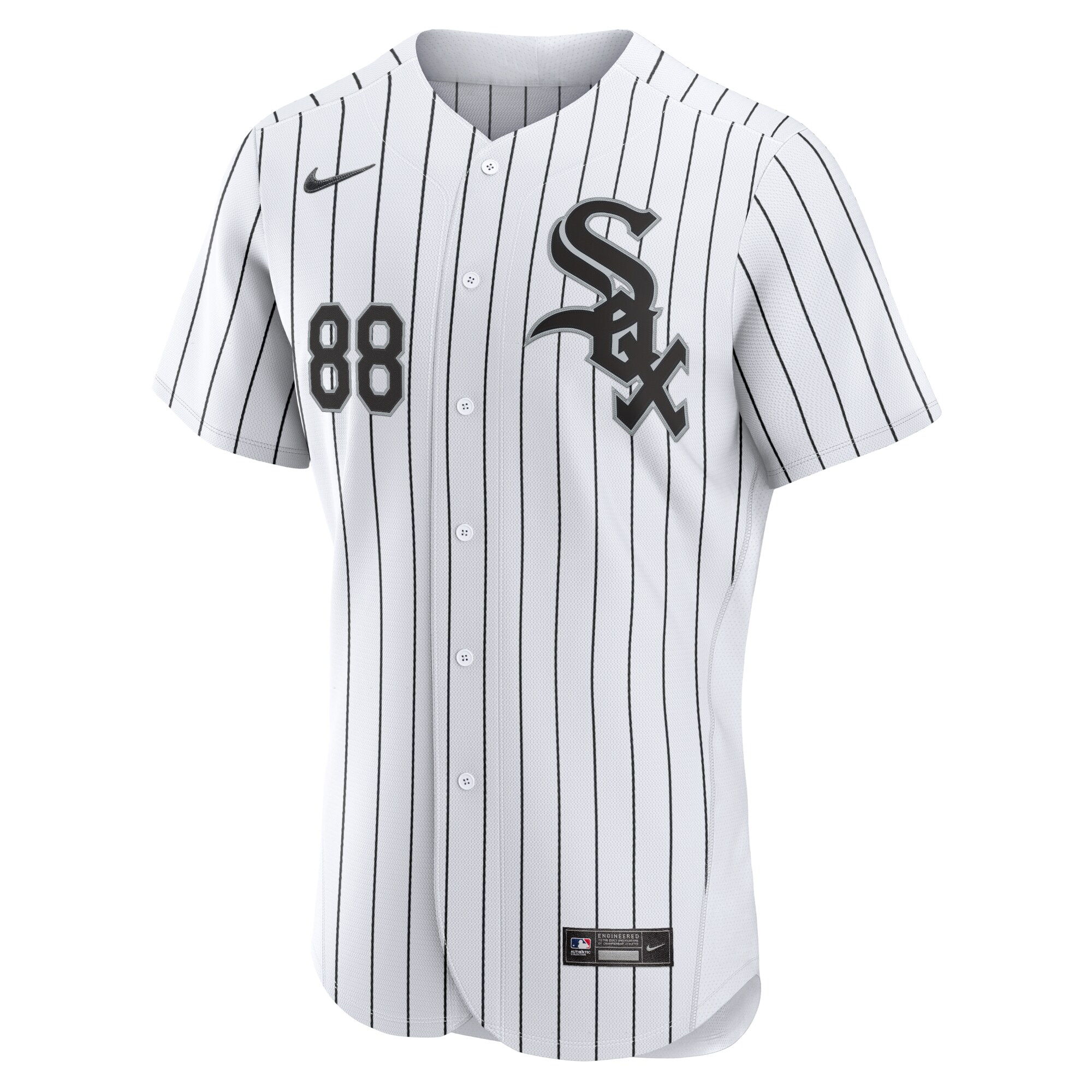 Alternative view of Men's Chicago White Sox Luis Robert White/Black Home Player Jersey