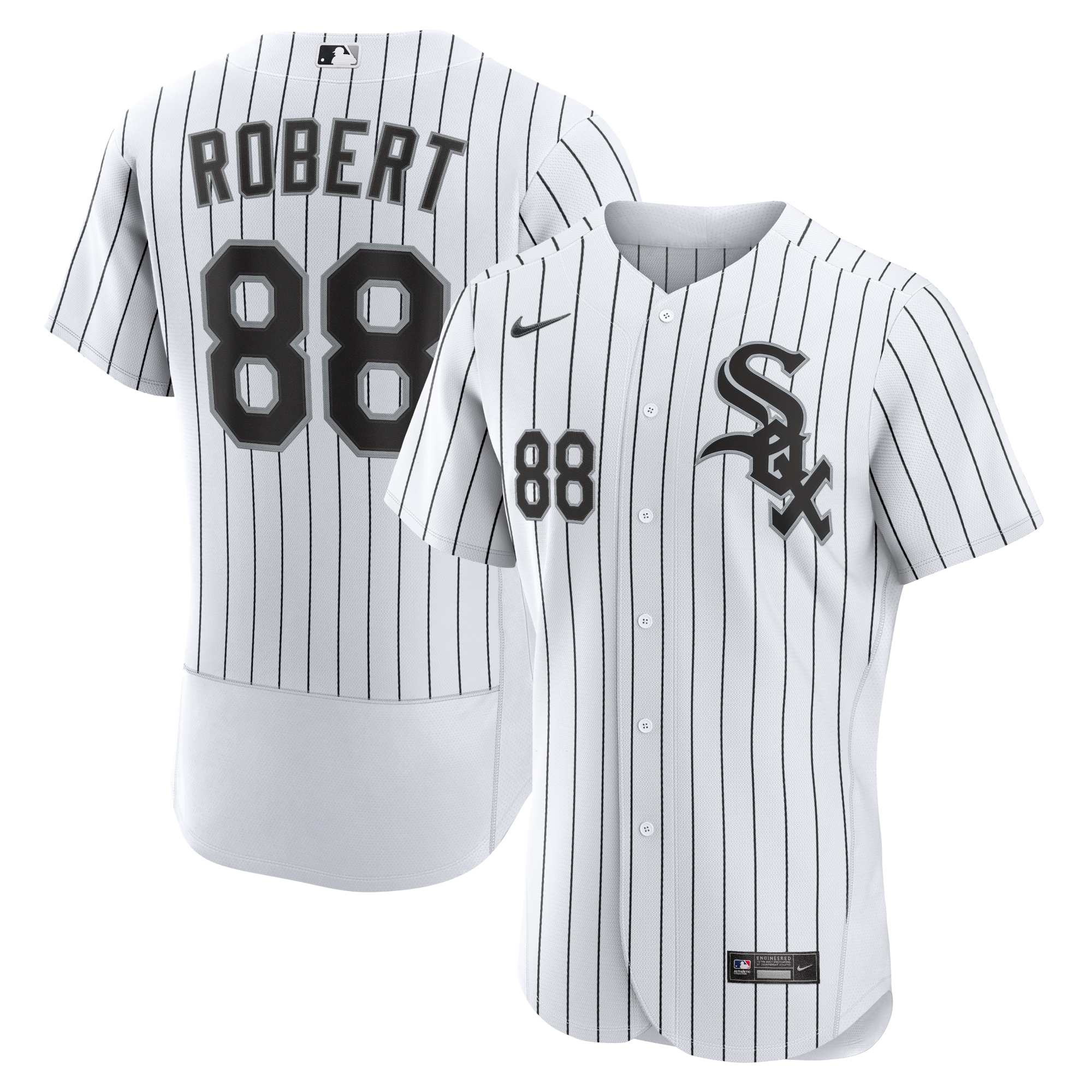 Men's Chicago White Sox Luis Robert White/Black Home Player Jersey