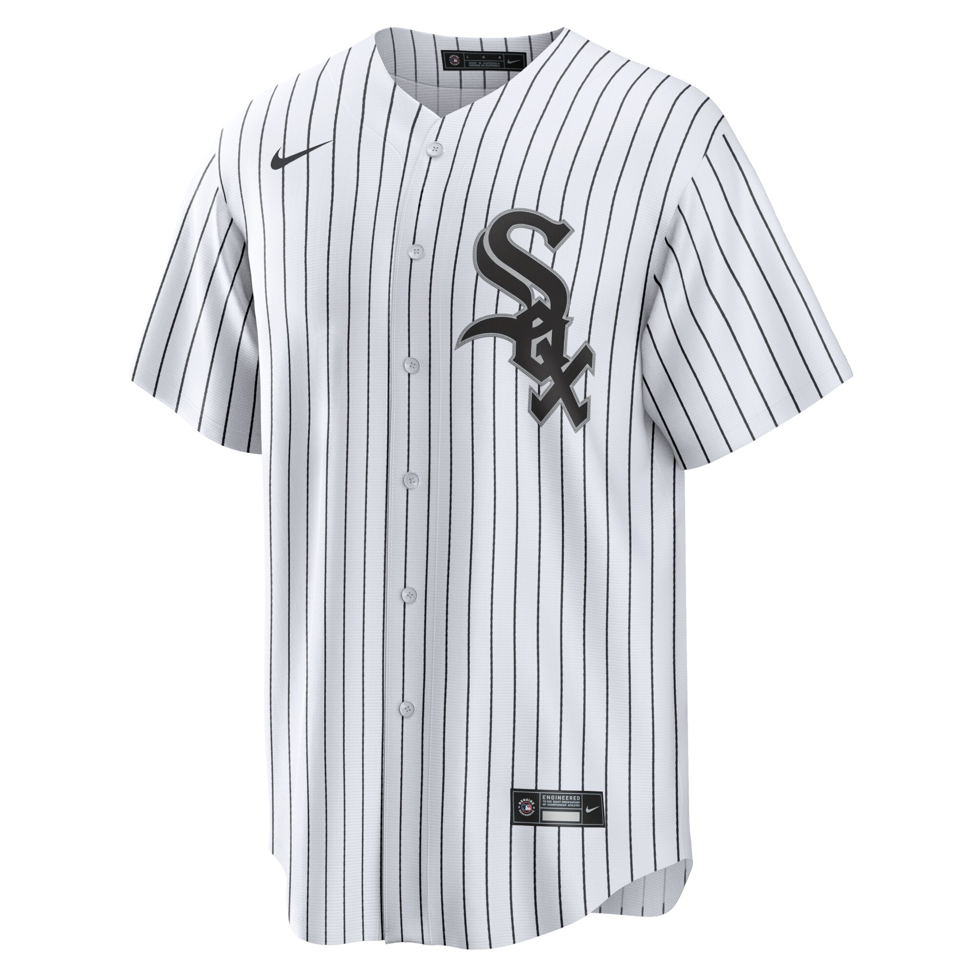 Alternative view of Men's Chicago White Sox White Home Blank Baseball Jersey