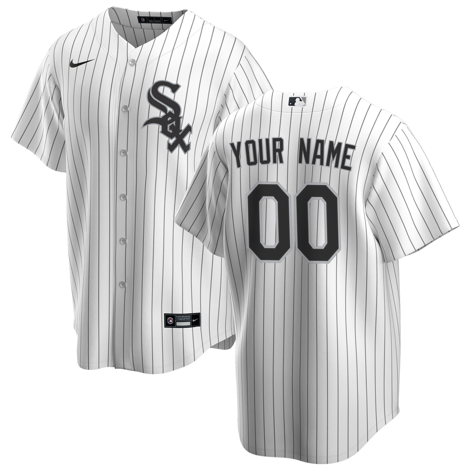 Men's Chicago White Sox White Home Custom Baseball Jersey
