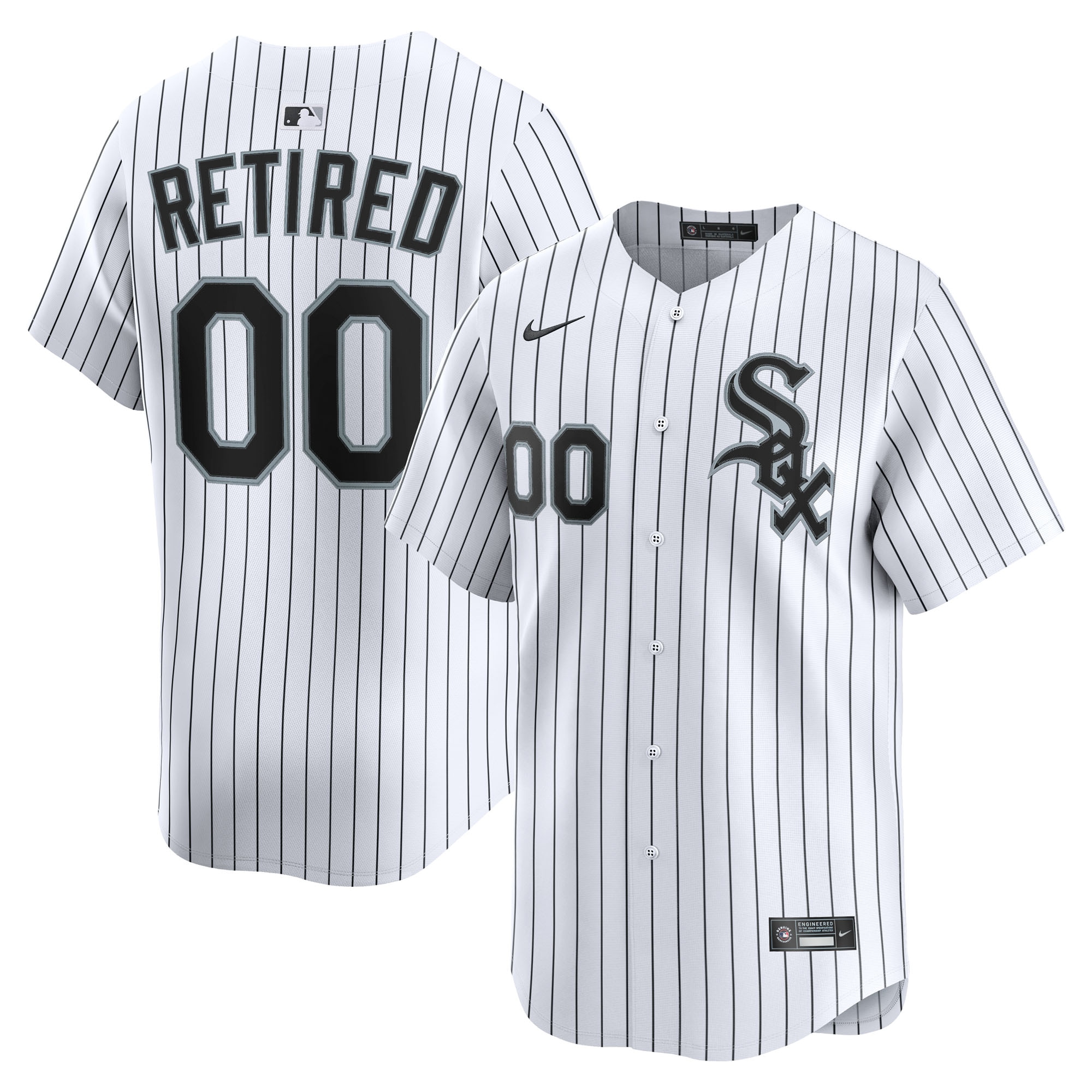 Men's Chicago White Sox White Home Limited Pick-A-Player Retired Roster Baseball Jersey
