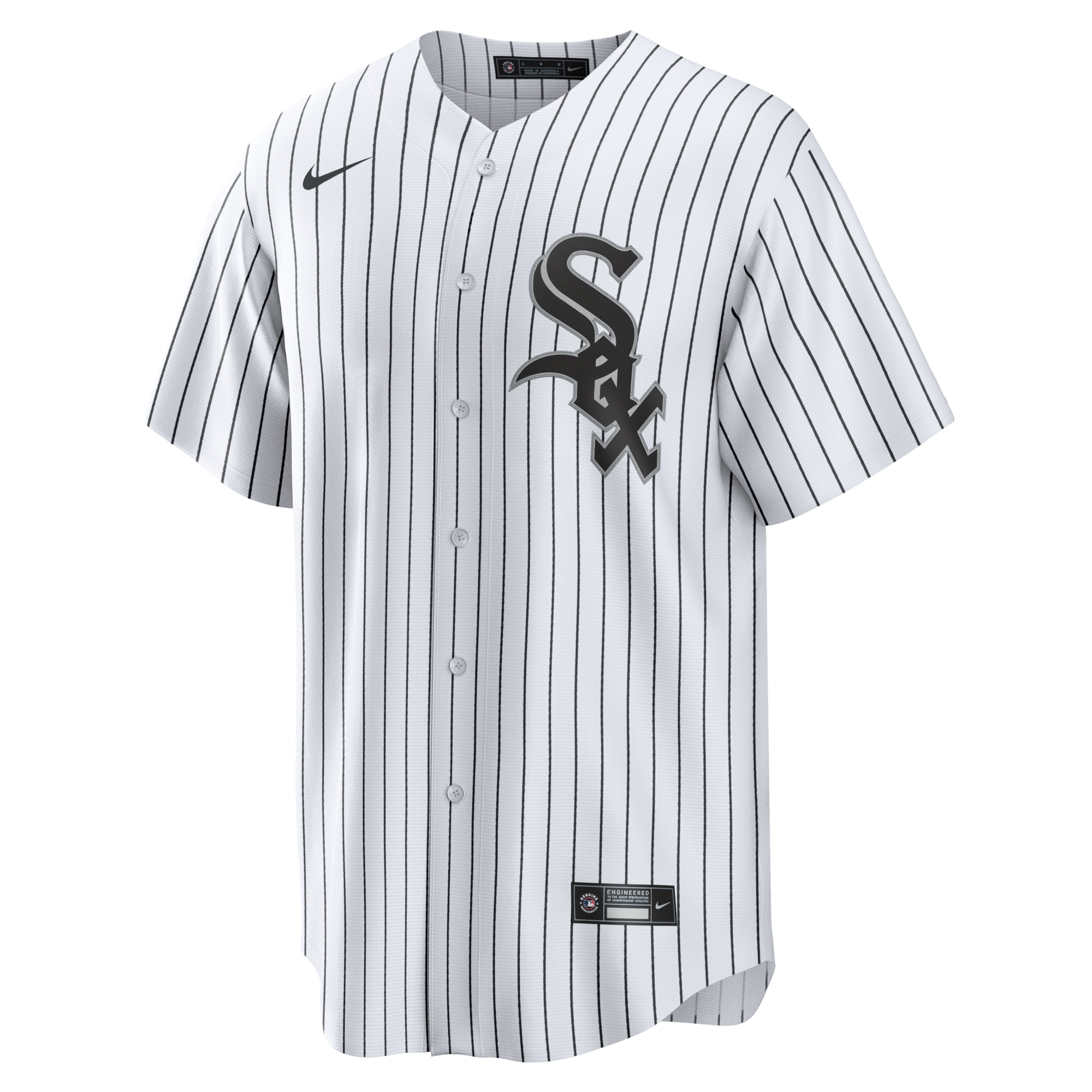 Alternative view of Men's Chicago White Sox White Home Team Baseball Jersey
