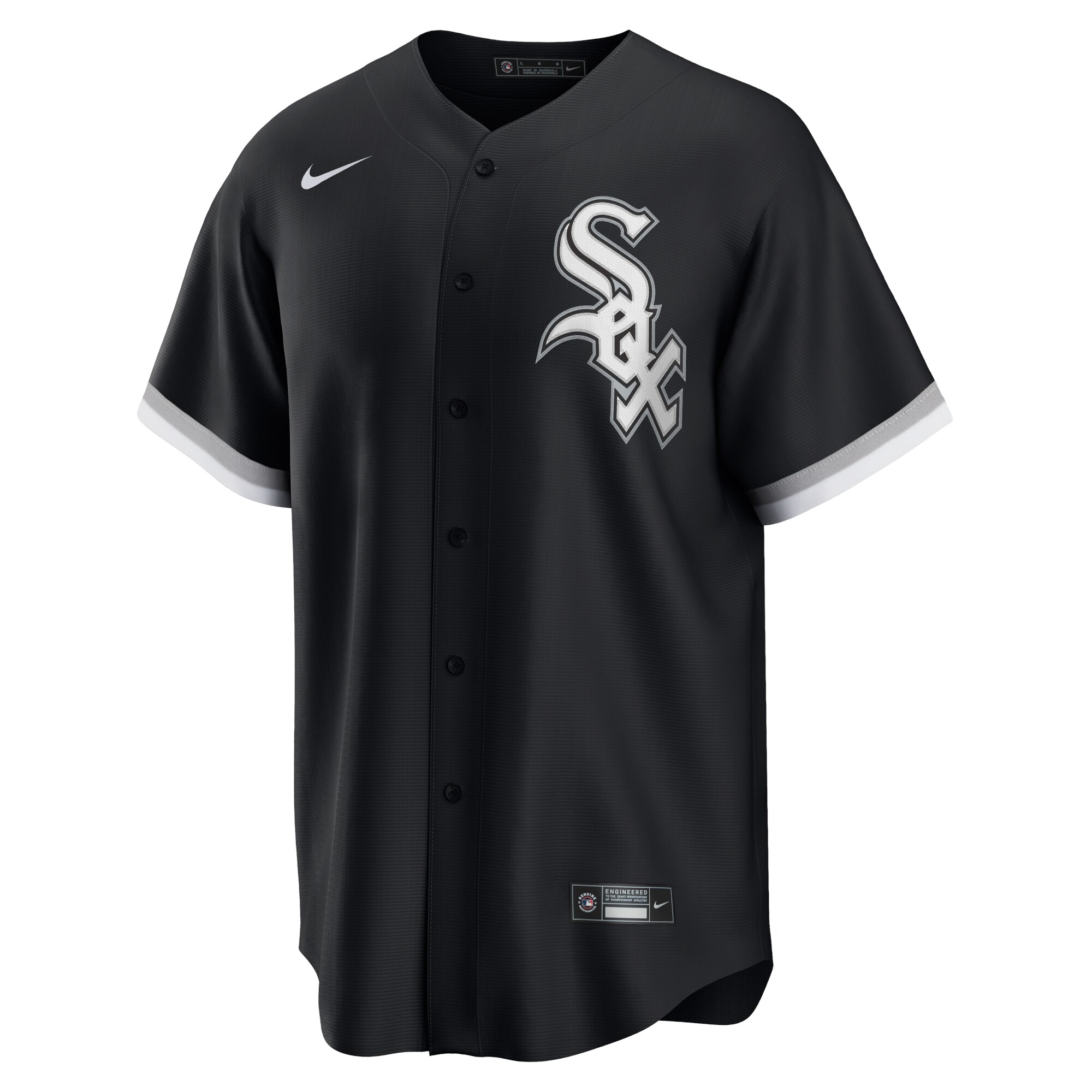 Alternative view of Men's Chicago White Sox Yoan Moncada Black Alternate Player Name Baseball Jersey