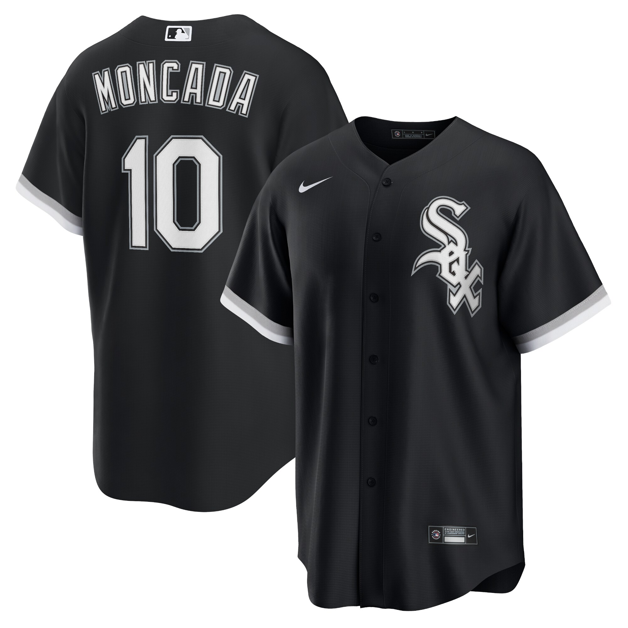 Men's Chicago White Sox Yoan Moncada Black Alternate Player Name Baseball Jersey