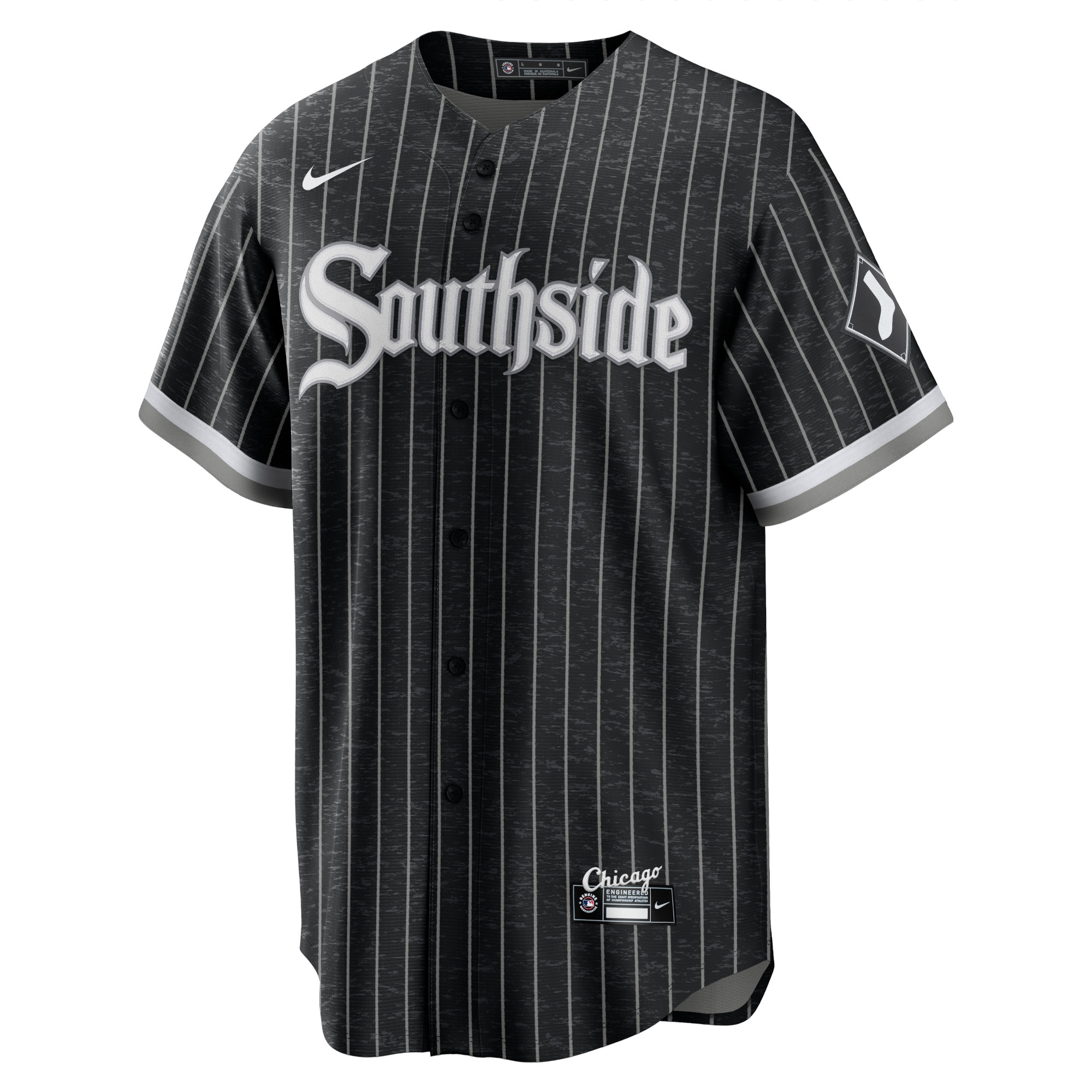 Alternative view of Men's Chicago White Sox Yoan Moncada Black City Connect Player Baseball Jersey