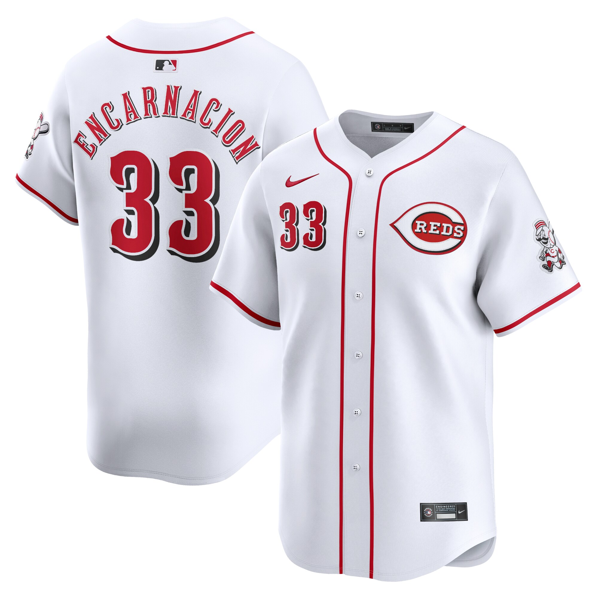 Men's Cincinnati Reds Christian Encarnacion-Strand White Home Limited Player Baseball Jersey