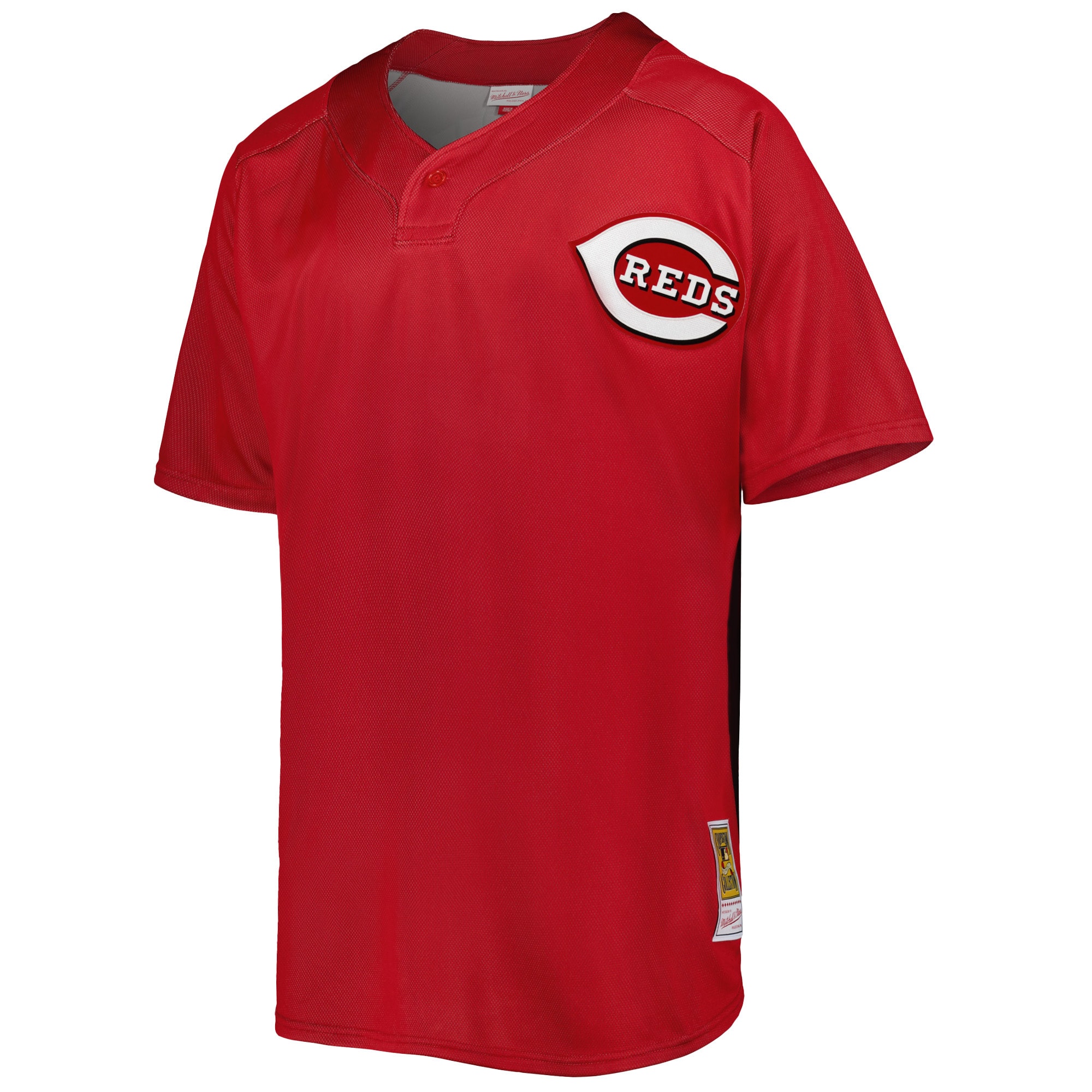 Alternative view of Men's Cincinnati Reds Ken Griffey Jr. Mitchell & Ness Red Cooperstown Collection Mesh Batting Practice Button-Up Jersey