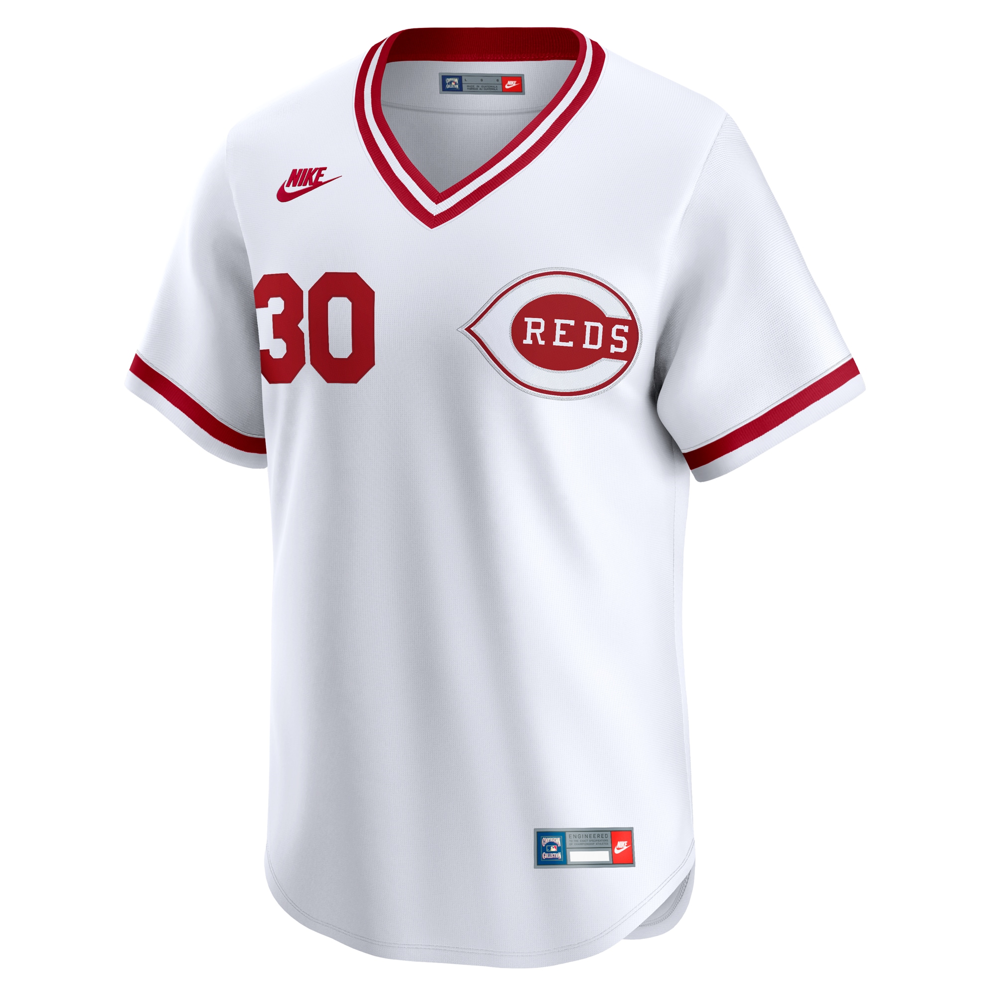 Alternative view of Men's Cincinnati Reds Ken Griffey White Throwback Cooperstown Collection Limited Jersey