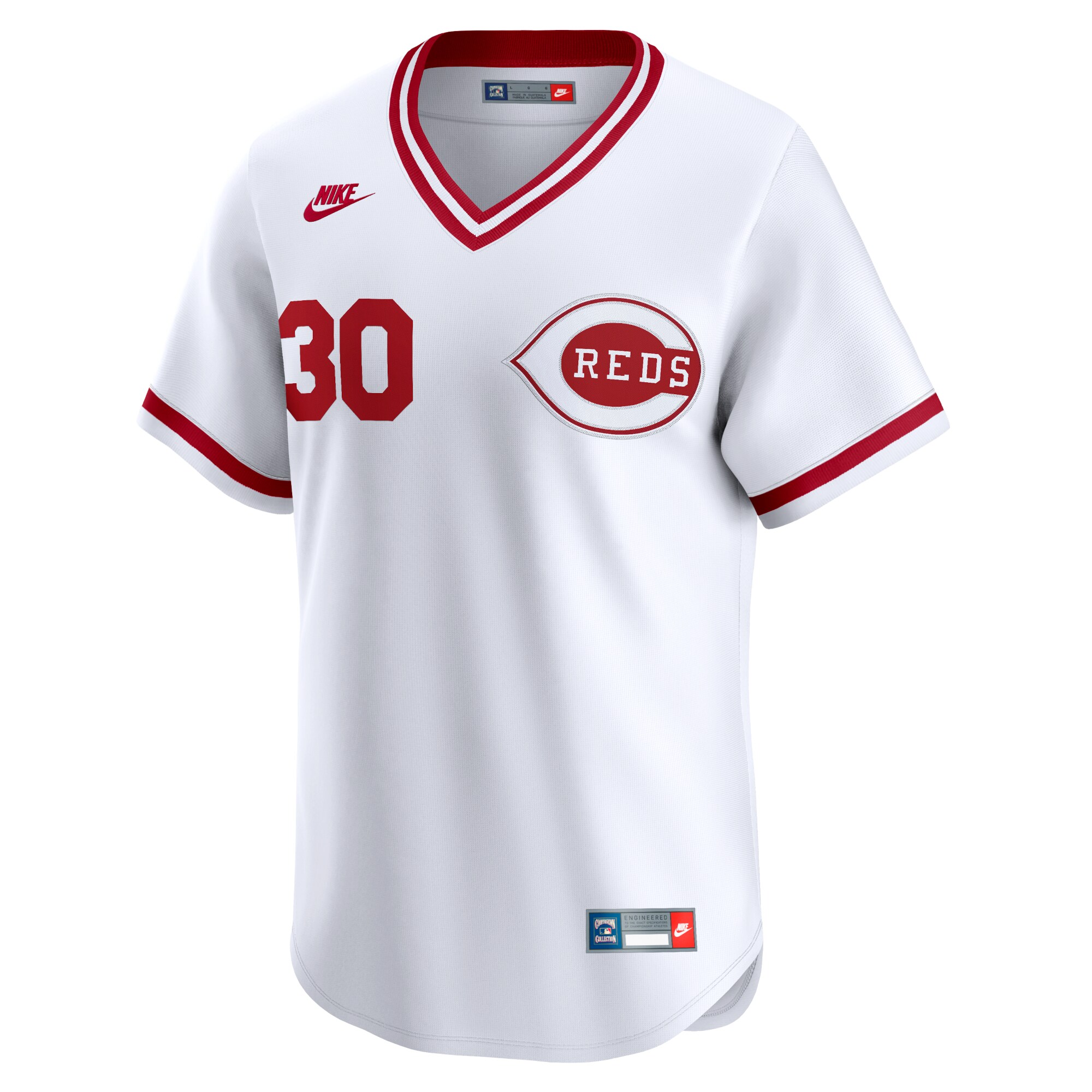 Alternative view of Men's Cincinnati Reds Ken Griffey White Throwback Cooperstown Limited Jersey