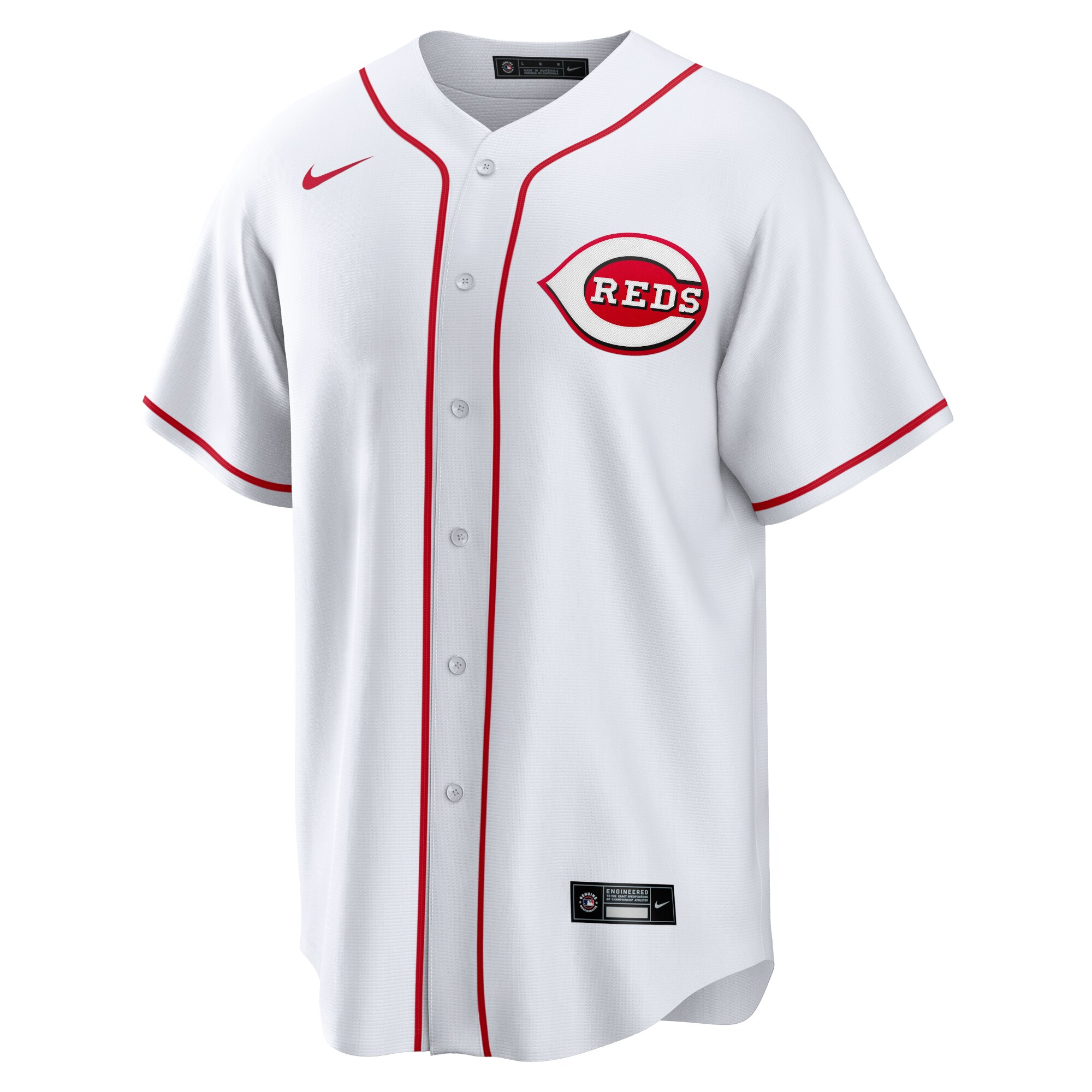 Alternative view of Men's Cincinnati Reds Matt McLain White Home Jersey