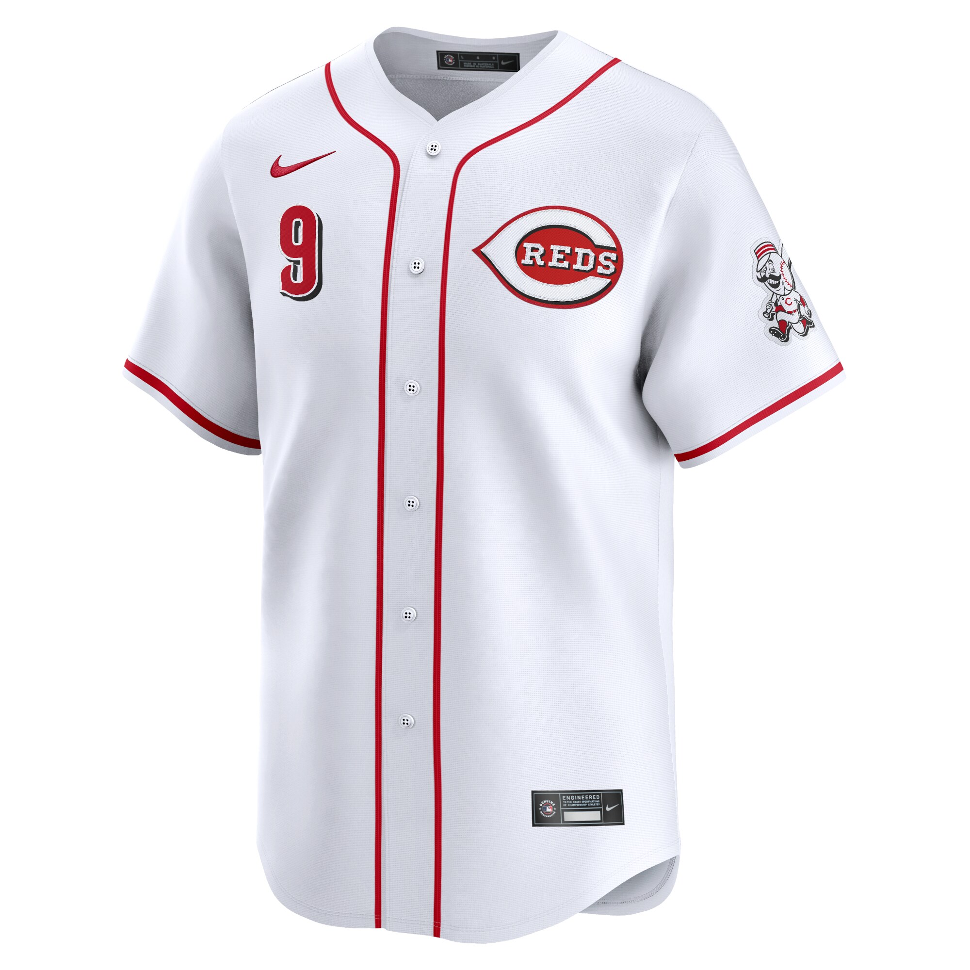 Alternative view of Men's Cincinnati Reds Matt McLain White Home Limited Player Jersey