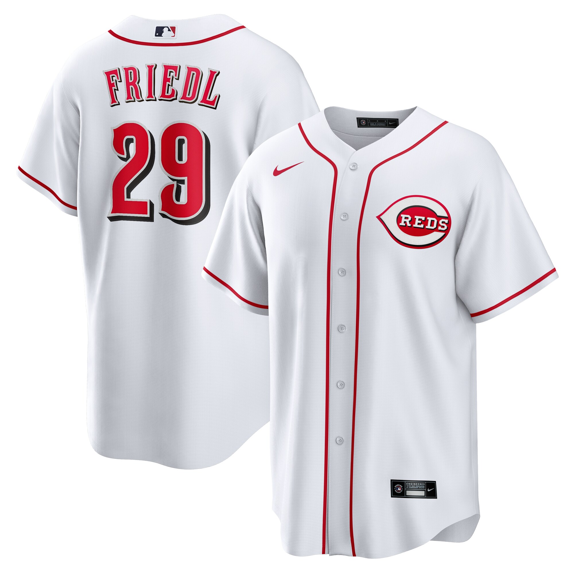 Men's Cincinnati Reds TJ Friedl White Home Jersey