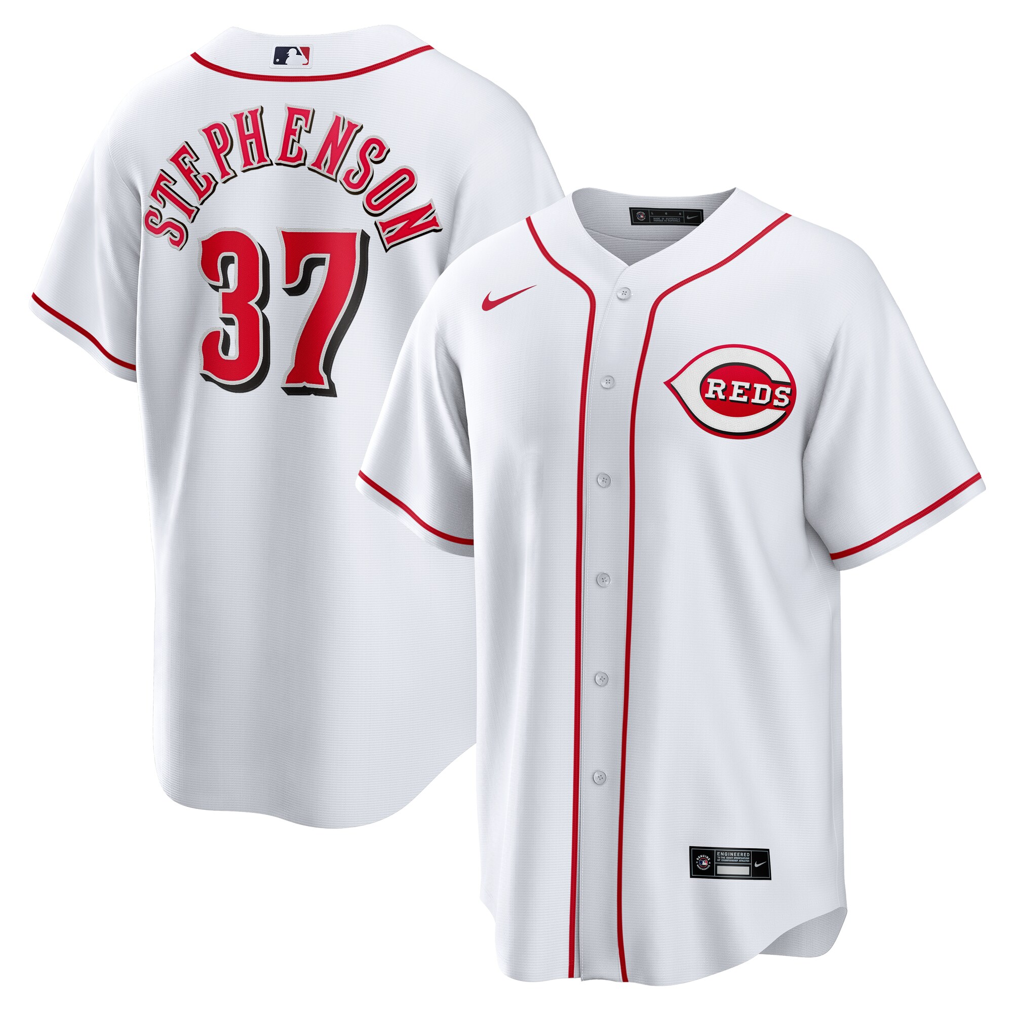 Men's Cincinnati Reds Tyler Stephenson White Home Jersey