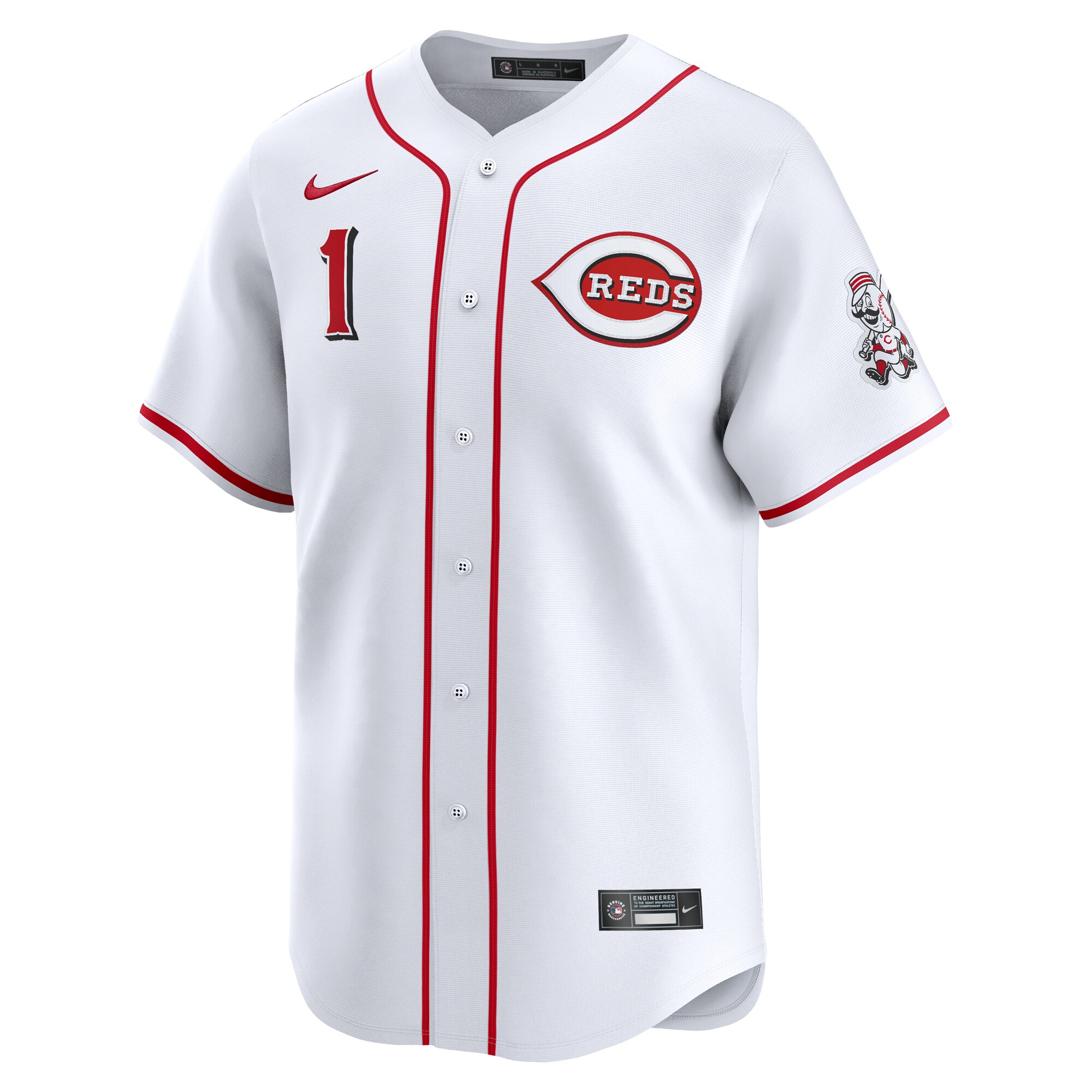 Alternative view of Men's Cincinnati Reds White #1 Dad Home Limited Jersey
