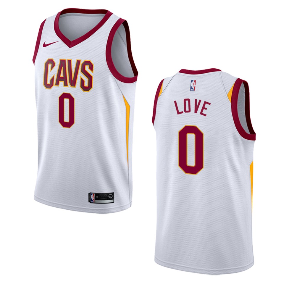 Men's Cleveland Cavaliers #0 Kevin Love Association Swingman Basketball Jersey - White