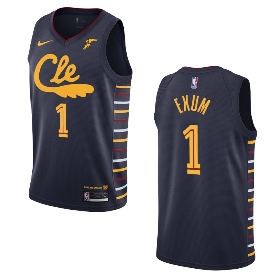Men's Cleveland Cavaliers #1 Dante Exum City Swingman Basketball Jersey - Navy