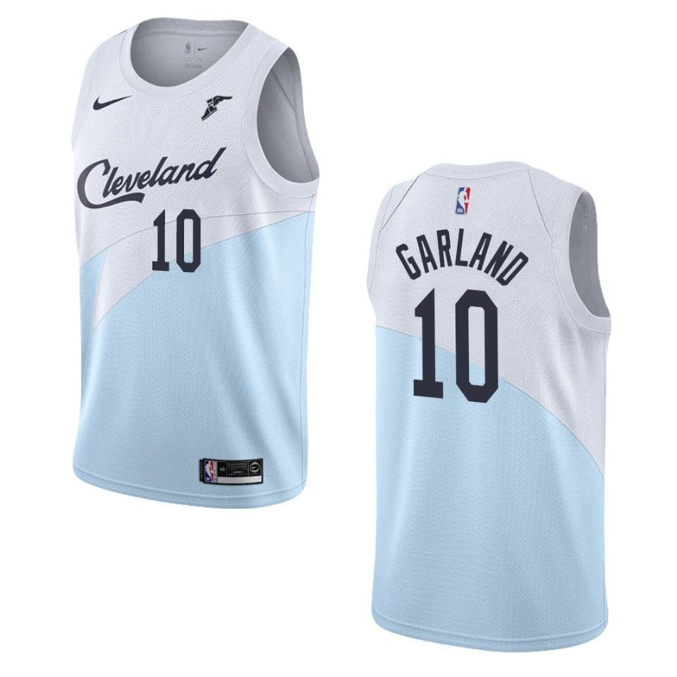 Men's Cleveland Cavaliers 10 Darius Garland Earned Swingman Basketball Jersey - Blue - JS308