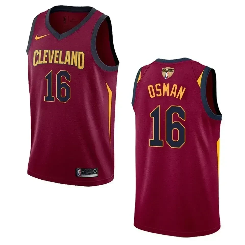 Men's Cleveland Cavaliers 16 Cedi Osman Icon Swingman Basketball Jersey - Maroon - JS262