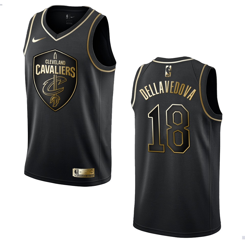 Men’s Cleveland Cavaliers #18 Matthew Dellavedova Golden Edition Basketball Jersey – Black