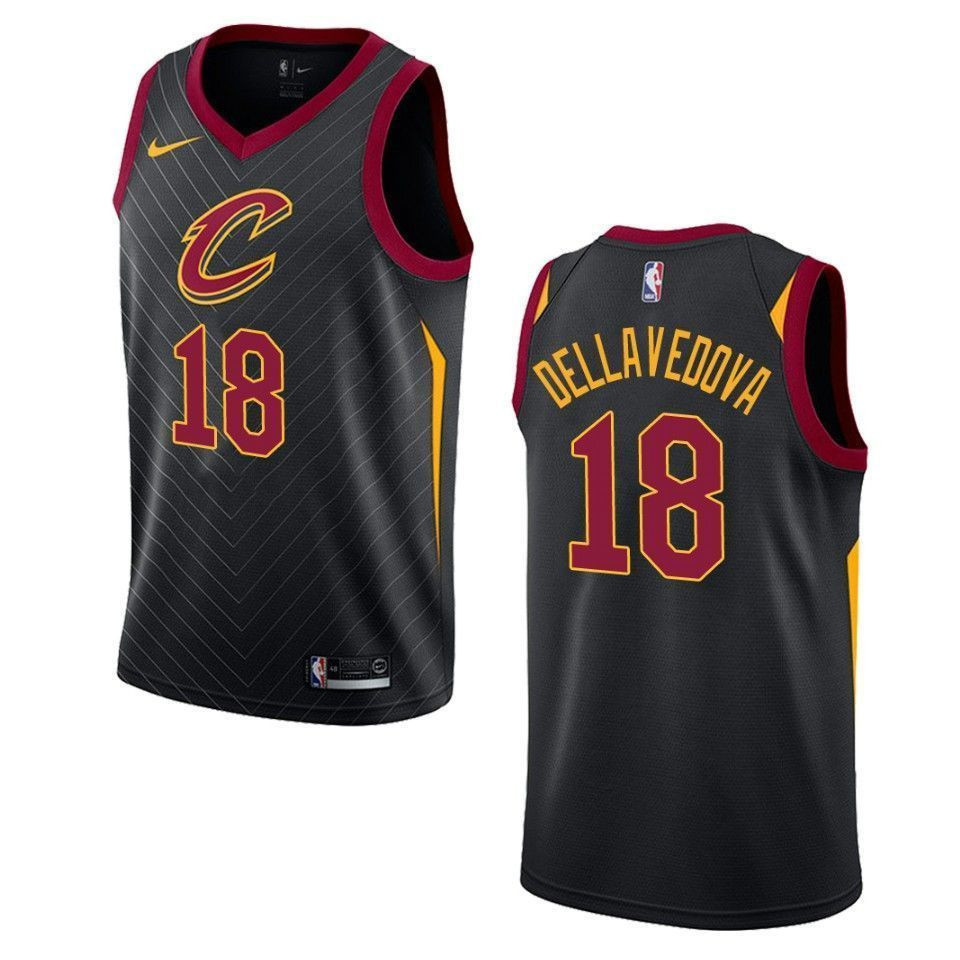 Men's Cleveland Cavaliers 18 Matthew Dellavedova Statement Swingman Basketball Jersey - Black - JS171