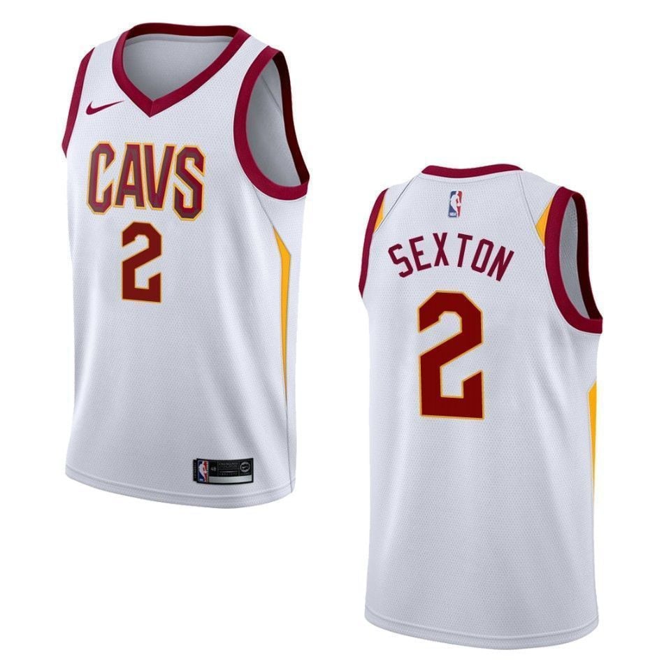 Men's Cleveland Cavaliers 2 Collin Sexton Association Swingman Basketball Jersey - White - JS992