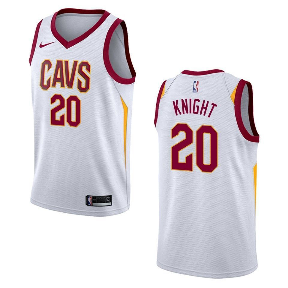 Men's Cleveland Cavaliers 20 Brandon Knight Association Swingman Basketball Jersey - White - JS714