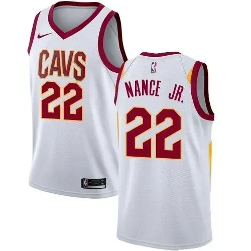 Men's Cleveland Cavaliers 22 Larry Nance Jr. Association Swingman Basketball Jersey - White - JS433
