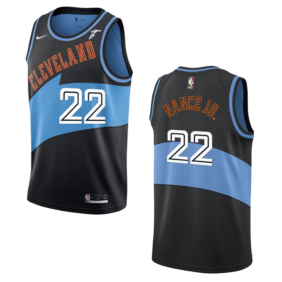 Men's Cleveland Cavaliers #22 Larry Nance Jr. Hardwood Classics Swingman Basketball Jersey - Black