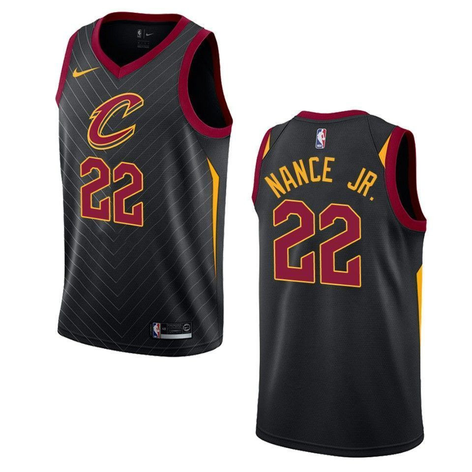 Men's Cleveland Cavaliers 22 Larry Nance Jr. Statement Swingman Basketball Jersey - Black - JS170