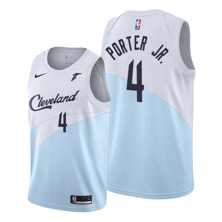 Men's Cleveland Cavaliers #4 Kevin Porter Jr. Earned Swingman Basketball Jersey - Blue