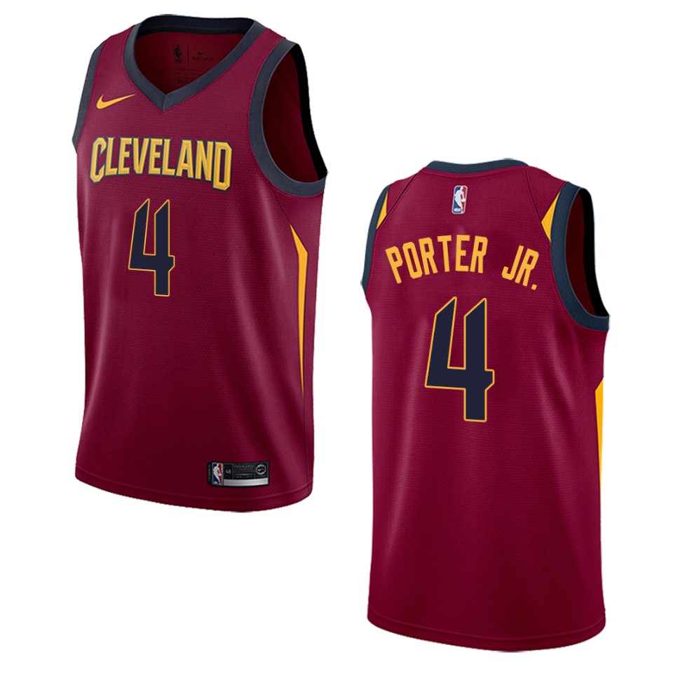 Men's Cleveland Cavaliers #4 Kevin Porter Jr. Icon Swingman Basketball Jersey - Maroon