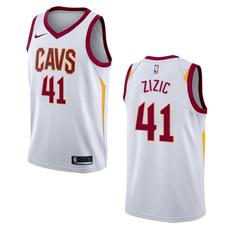 Men's Cleveland Cavaliers 41 Ante Zizic Association Swingman Basketball Jersey - White - JS146