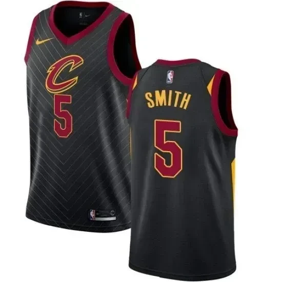 Men's Cleveland Cavaliers 5 J.r. Smith Statement Swingman Basketball Jersey - Black - JS979