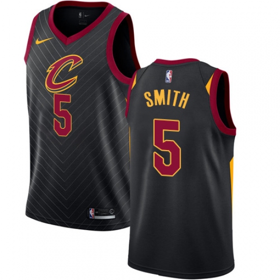 Men's Cleveland Cavaliers #5 J.r. Smith Statement Swingman Basketball Jersey - Black
