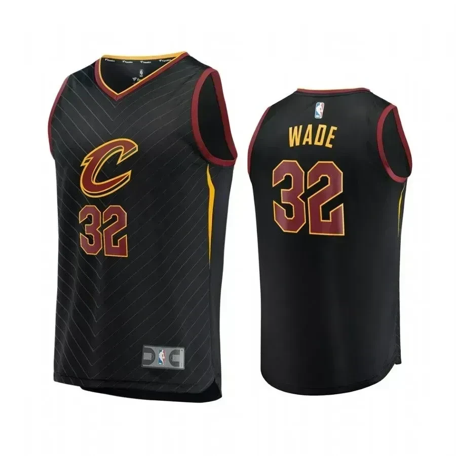 Men's Cleveland Cavaliers Dean Wade Black Basketball Jersey - JS186