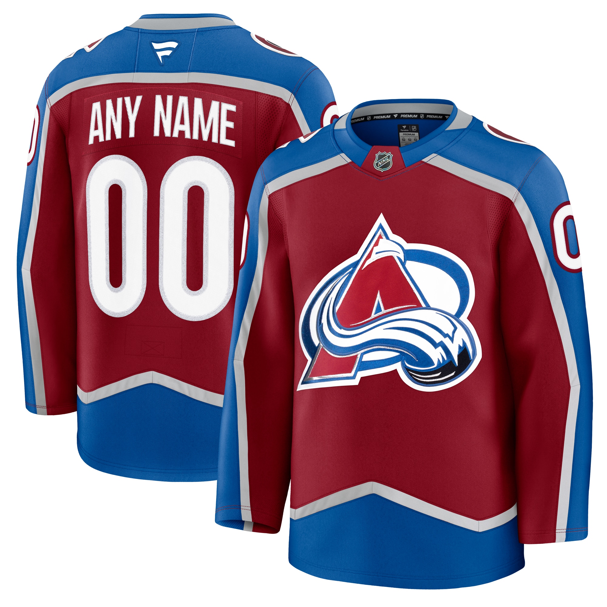 Men's Colorado Avalanche Burgundy Home Premium Custom Hockey Jersey - JS929 