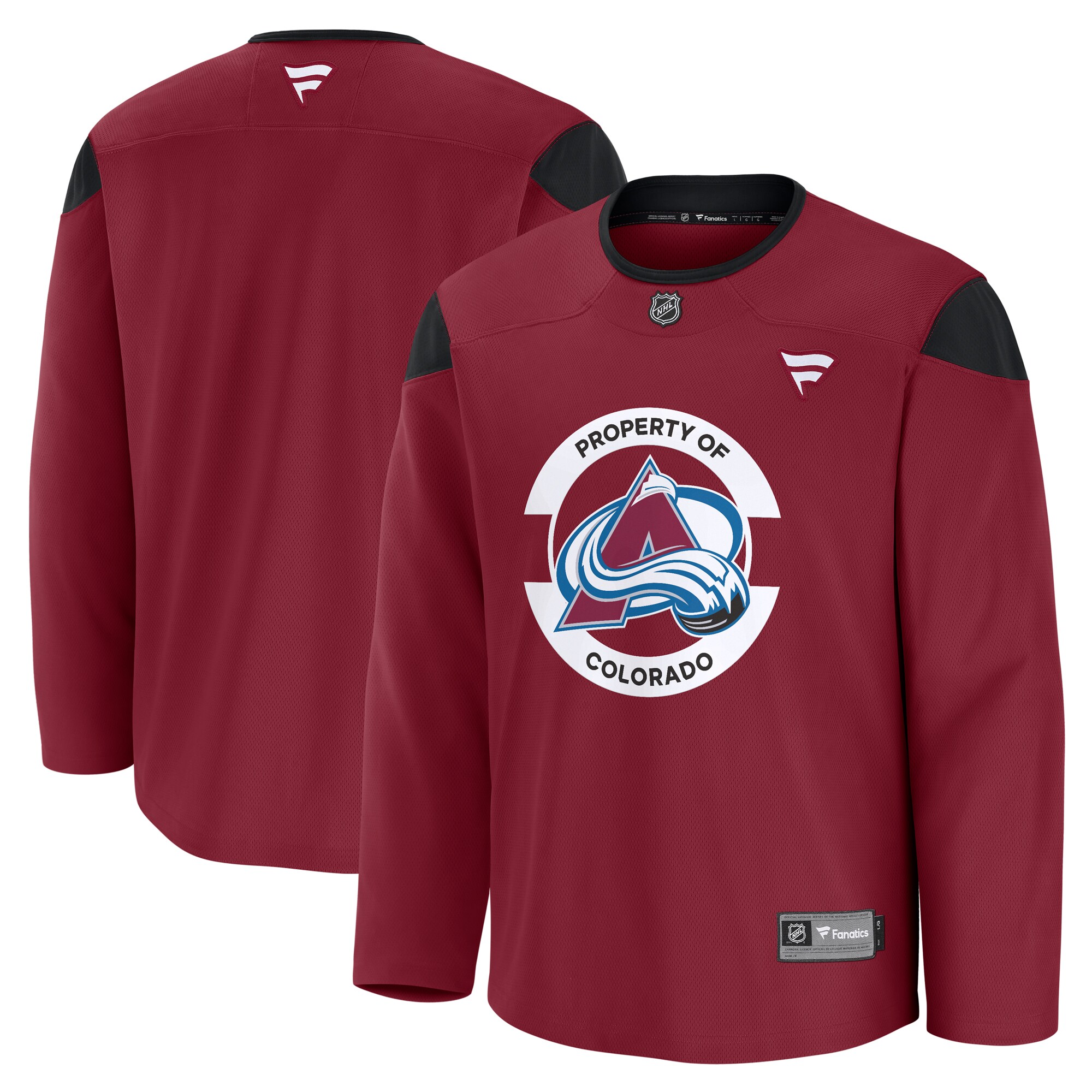 Men's Colorado Avalanche Burgundy Team Practice Hockey Jersey - JS732 